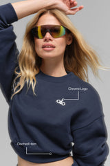 Accolade Best Seller Cropped Crew Neck Sweater