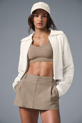Scholar Full Zip Cropped Knit Jacket "BACK SOON"