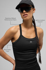 Seamless ribbed bra tank top